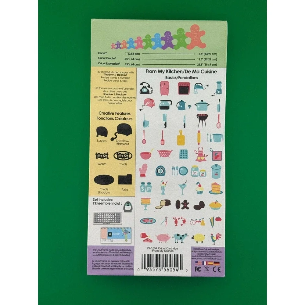 Cricut Shapes Cartridge ~ FROM MY KITCHEN ~ 29-1054 ~ Used